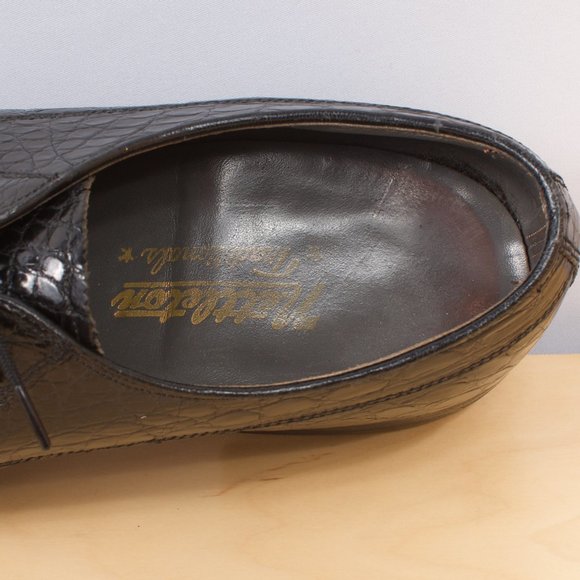 NETTLETON ALLIGATOR ππΊπΈ Split-Toe Norwegian ~1960s Men's Size 8 Amazing Shape - Picture 6 of 9